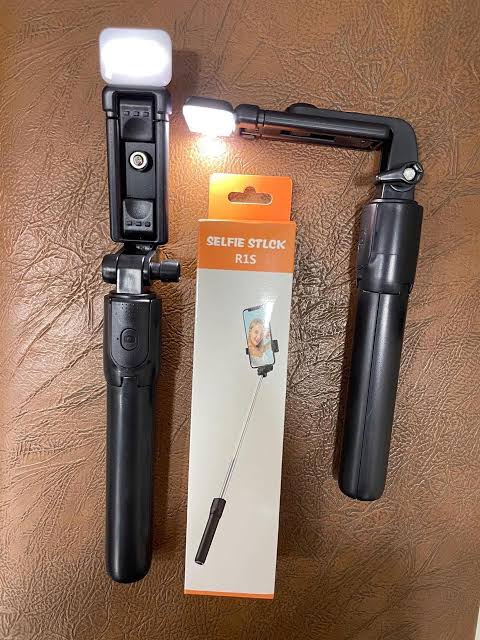 Selfie Stick With LED Light & Bluetooth button + Tripod Stand 4 in 1